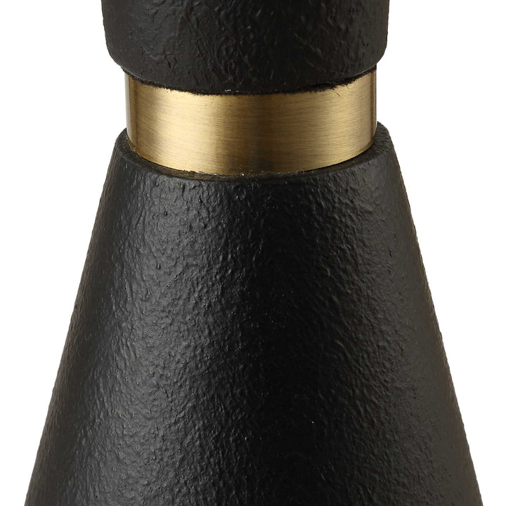 American Home Furniture Uttermost Layla Black Tapered Floor Lamp