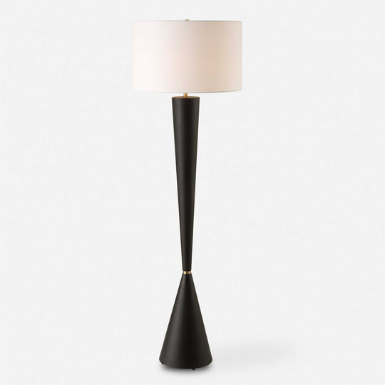 American Home Furniture Uttermost Layla Black Tapered Floor Lamp