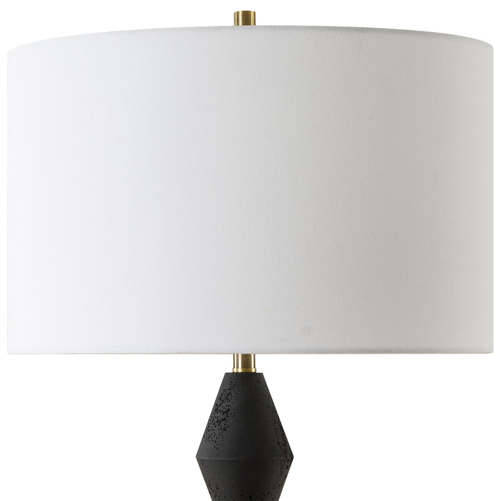 American Home Furniture | Uttermost - Threefold Black Stone Table Lamp