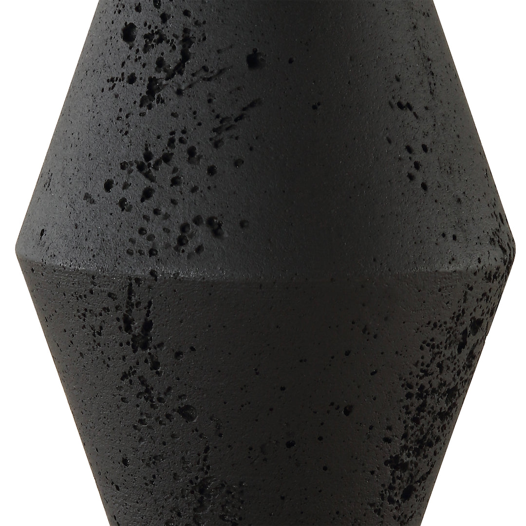 American Home Furniture | Uttermost - Threefold Black Stone Table Lamp