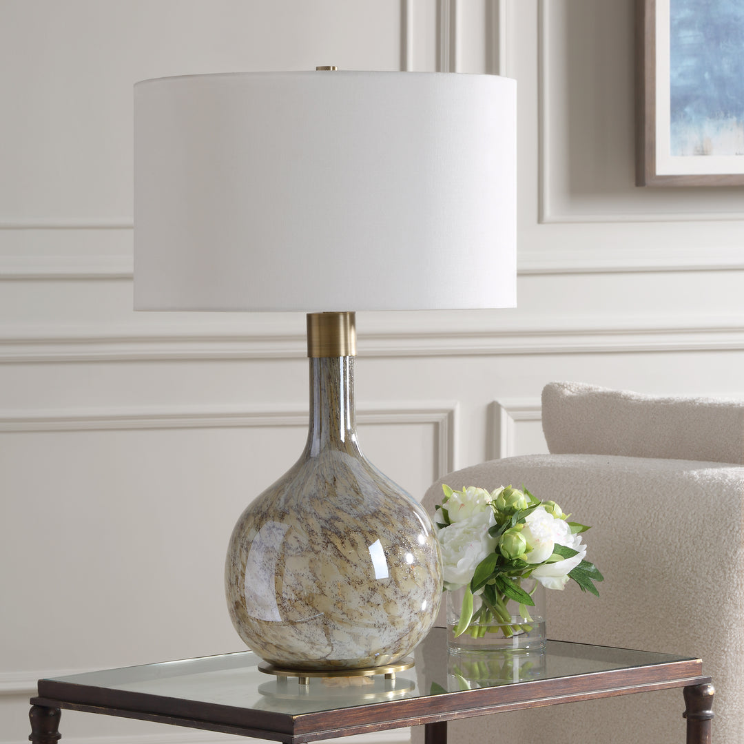 American Home Furniture | Uttermost - Rhine Brown Glass Table Lamp