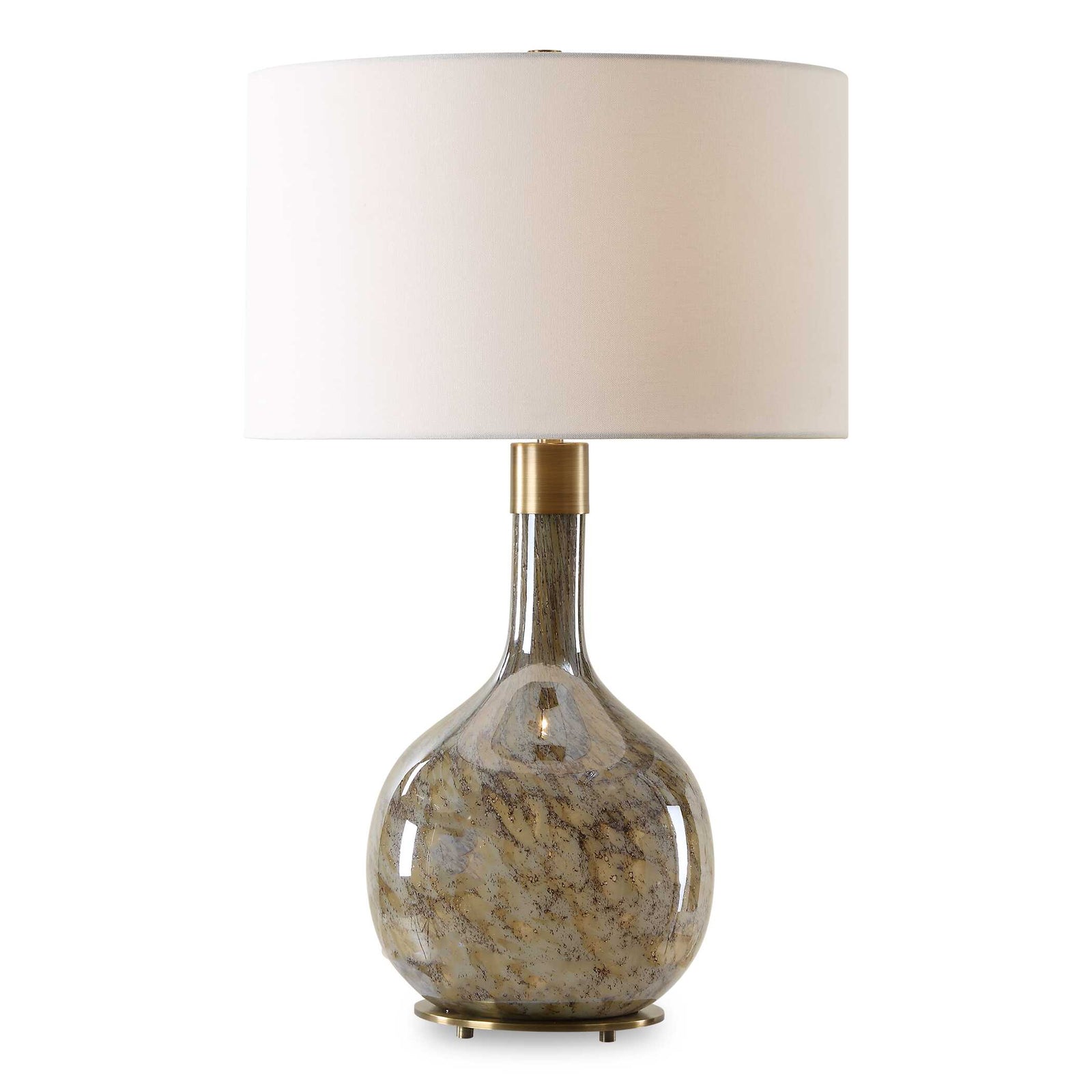 American Home Furniture Uttermost Rhine Brown Glass Table Lamp