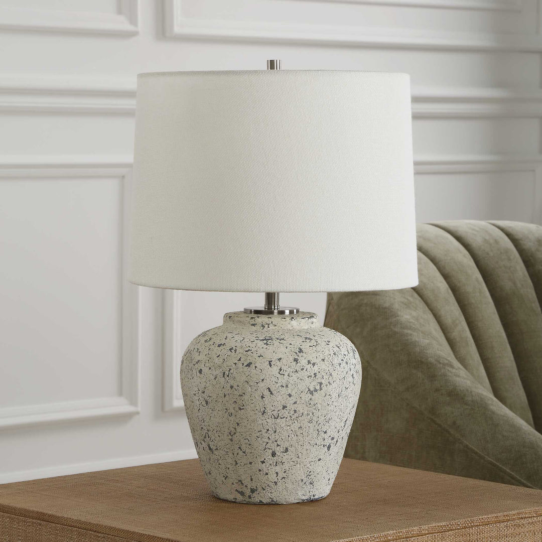 American Home Furniture Uttermost Rupture Aged Ivory Table Lamp