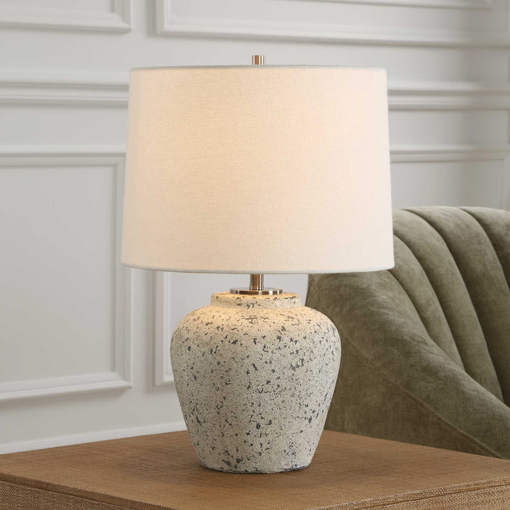American Home Furniture Uttermost Rupture Aged Ivory Table Lamp