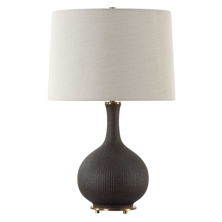 American Home Furniture Uttermost Rimini Black Glaze Table Lamp