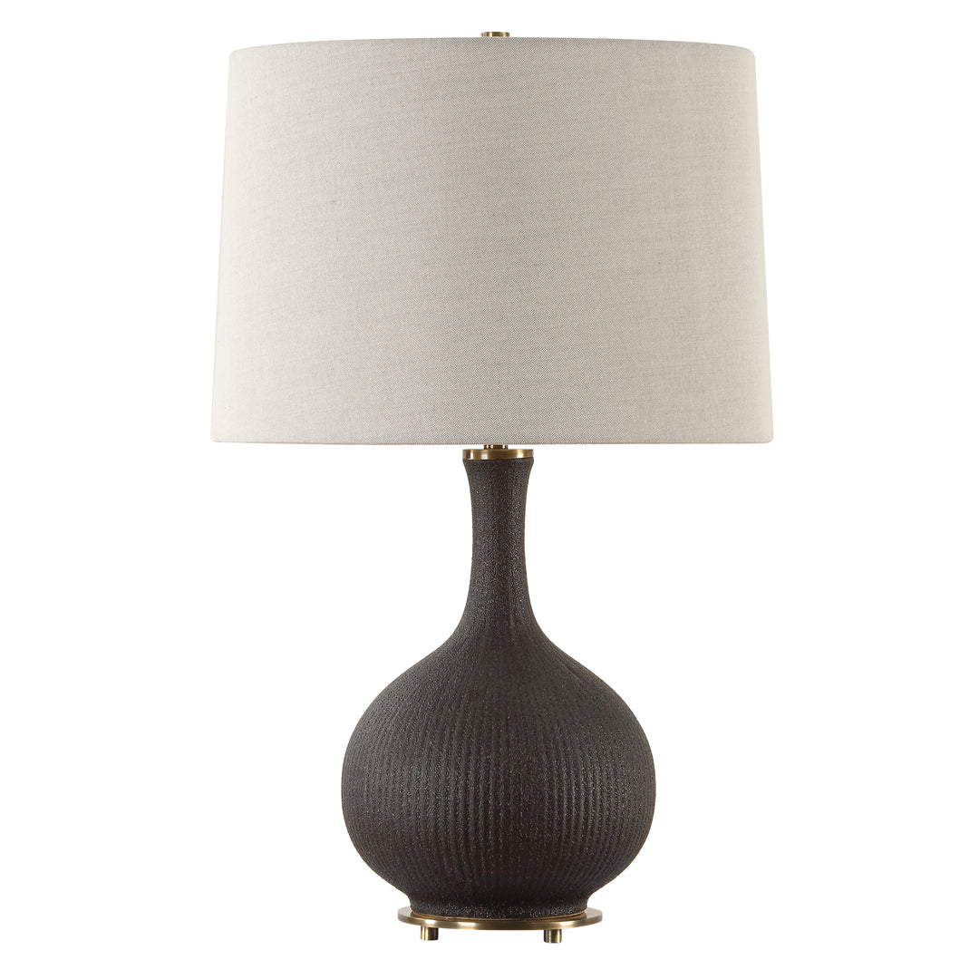 American Home Furniture | Uttermost - Rimini Black Glaze Table Lamp