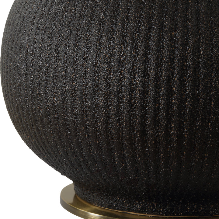 American Home Furniture | Uttermost - Rimini Black Glaze Table Lamp