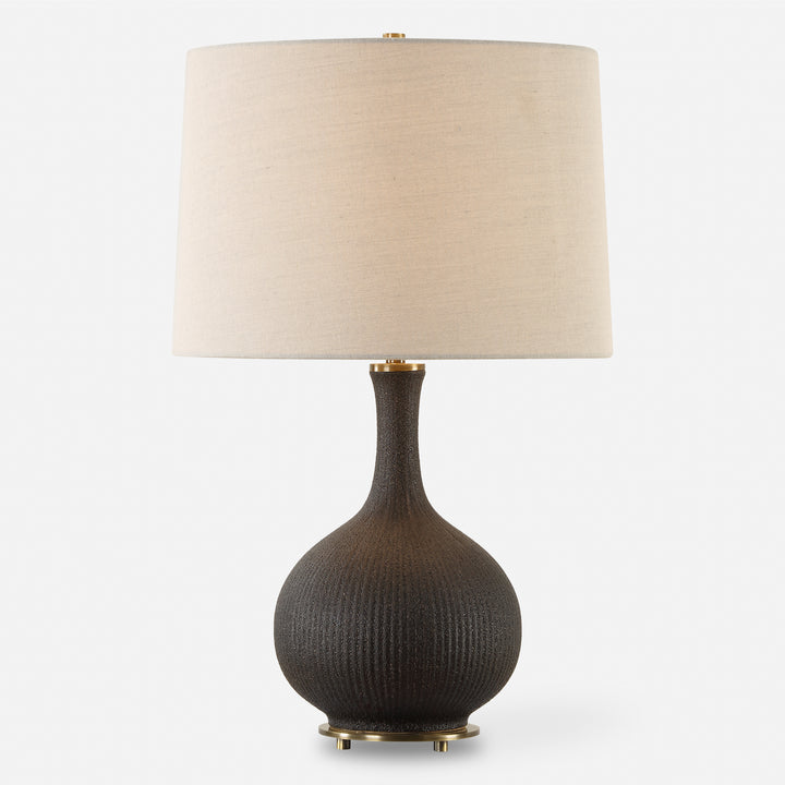 American Home Furniture | Uttermost - Rimini Black Glaze Table Lamp