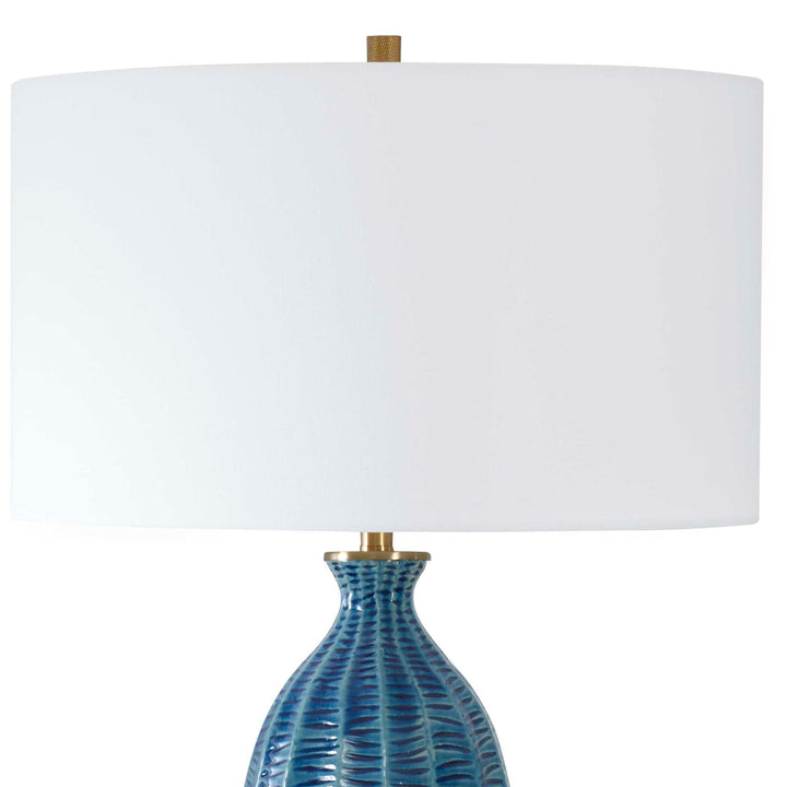 American Home Furniture Uttermost Bixby Blue Table Lamp