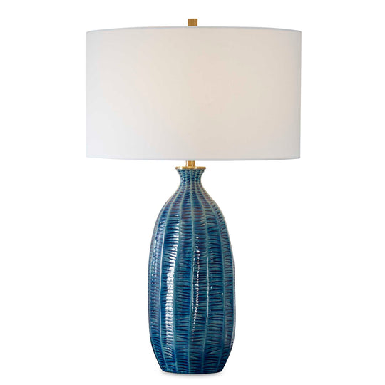 American Home Furniture Uttermost Bixby Blue Table Lamp