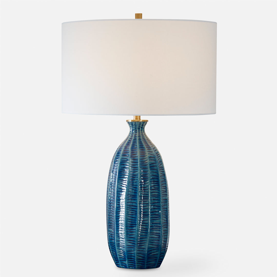 American Home Furniture | Uttermost - Bixby Blue Table Lamp