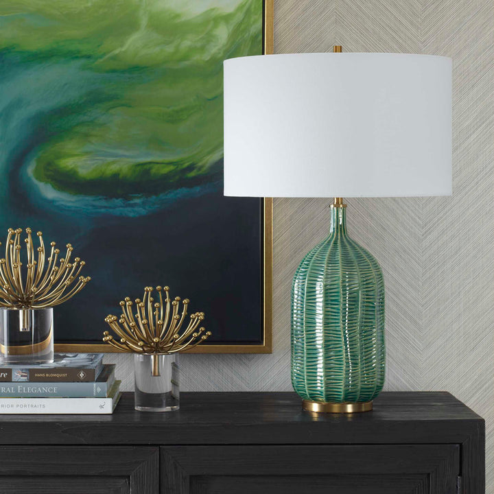 American Home Furniture Uttermost Bixby Green Table Lamp