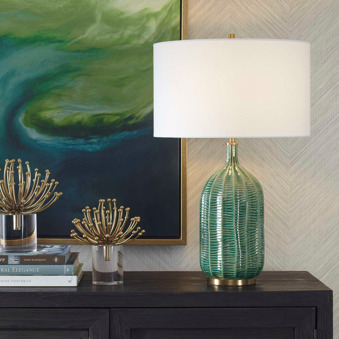 American Home Furniture Uttermost Bixby Green Table Lamp