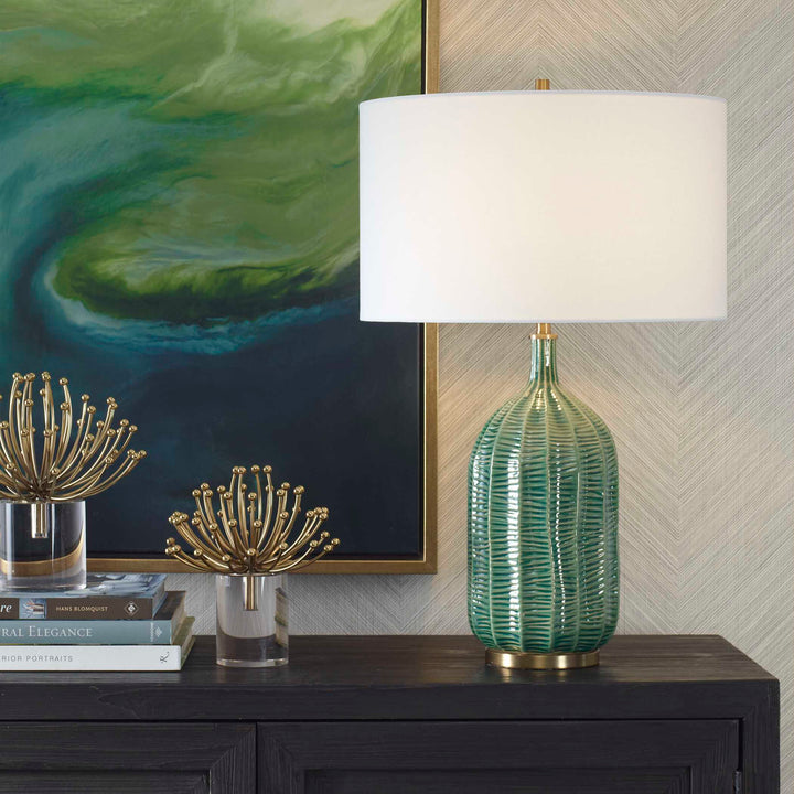 American Home Furniture Uttermost Bixby Green Table Lamp
