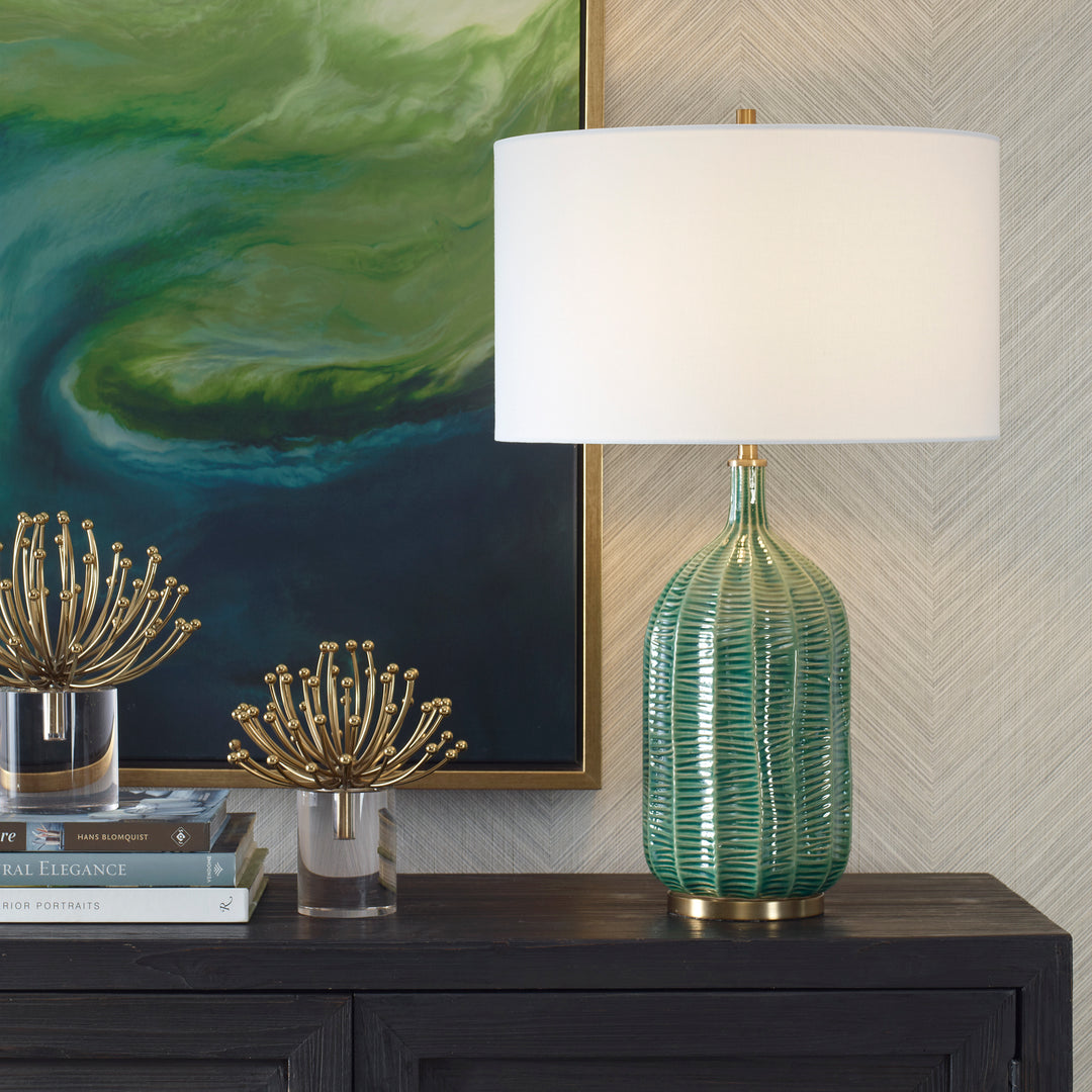 American Home Furniture | Uttermost - Bixby Green Table Lamp