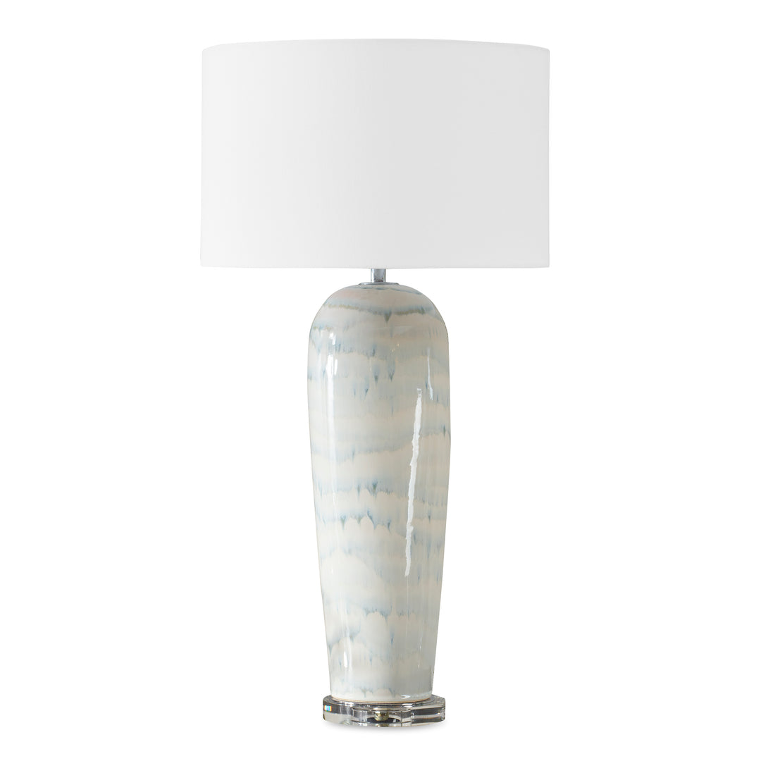 American Home Furniture | Uttermost - Arden White Glaze Table Lamp