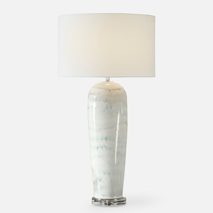 American Home Furniture | Uttermost - Arden White Glaze Table Lamp