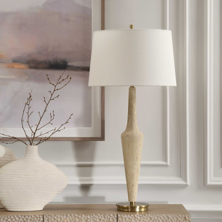 American Home Furniture Uttermost Juliet Travertine Table Lamp