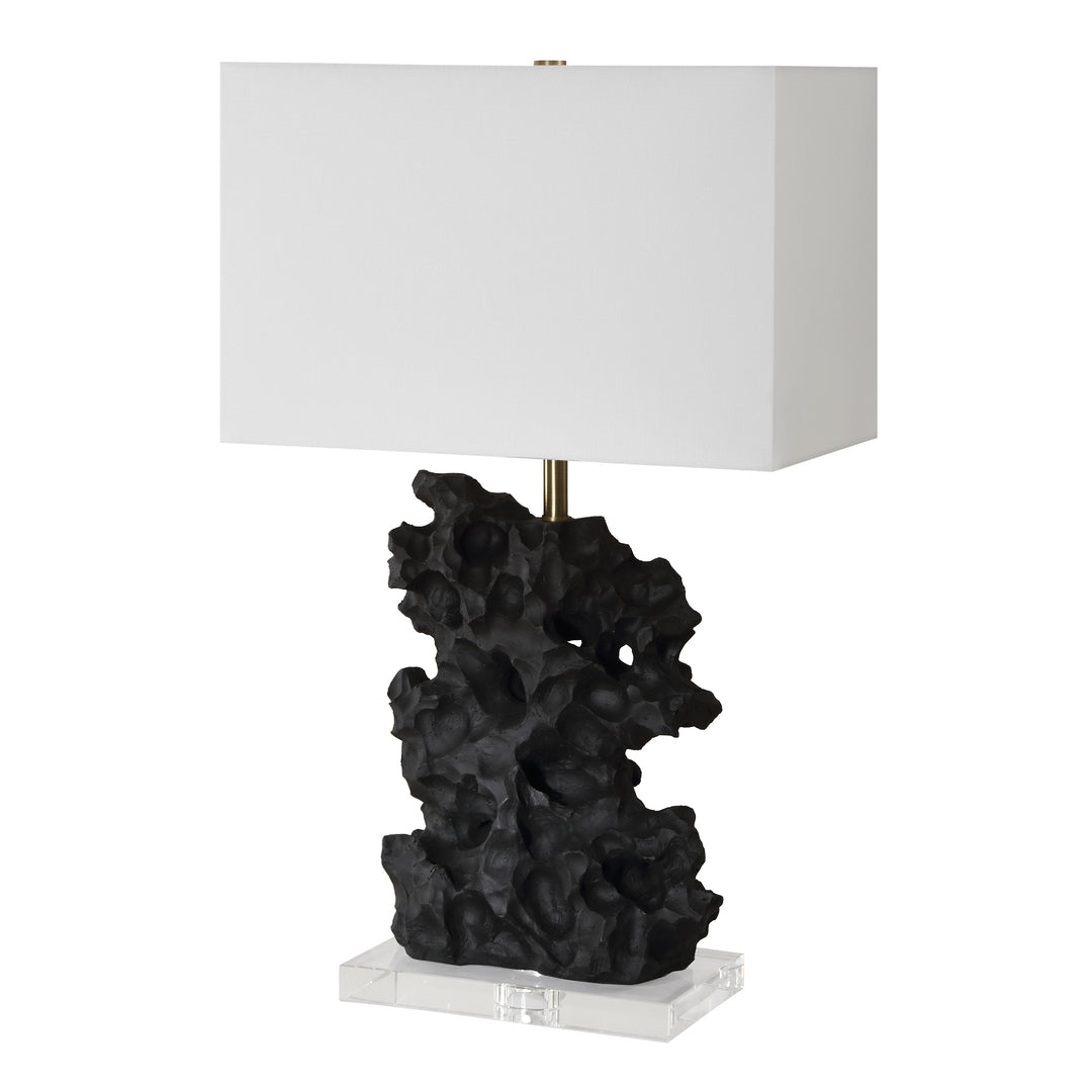 American Home Furniture | Uttermost - Basalt Black Stone Table Lamp