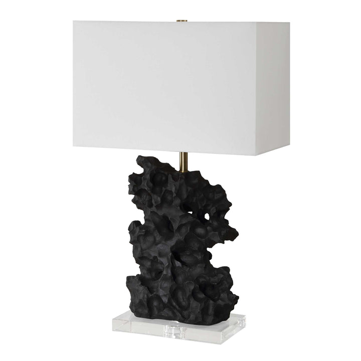 American Home Furniture Uttermost Basalt Black Stone Table Lamp