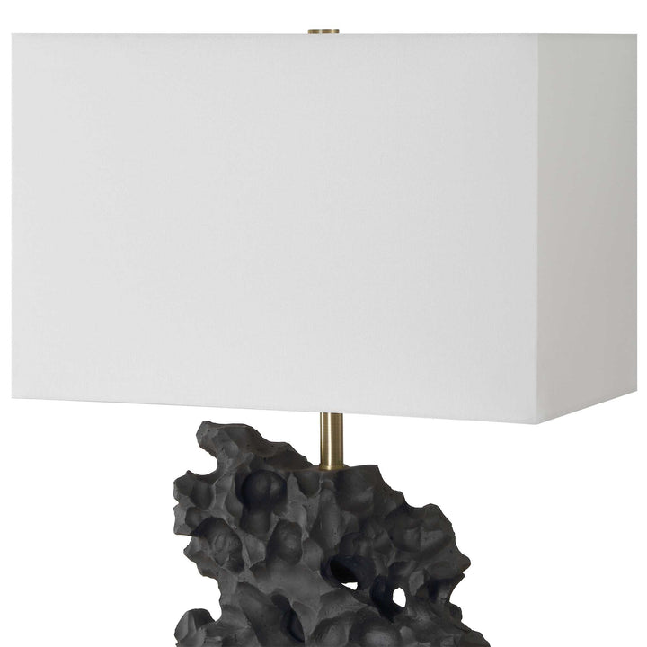 American Home Furniture Uttermost Basalt Black Stone Table Lamp