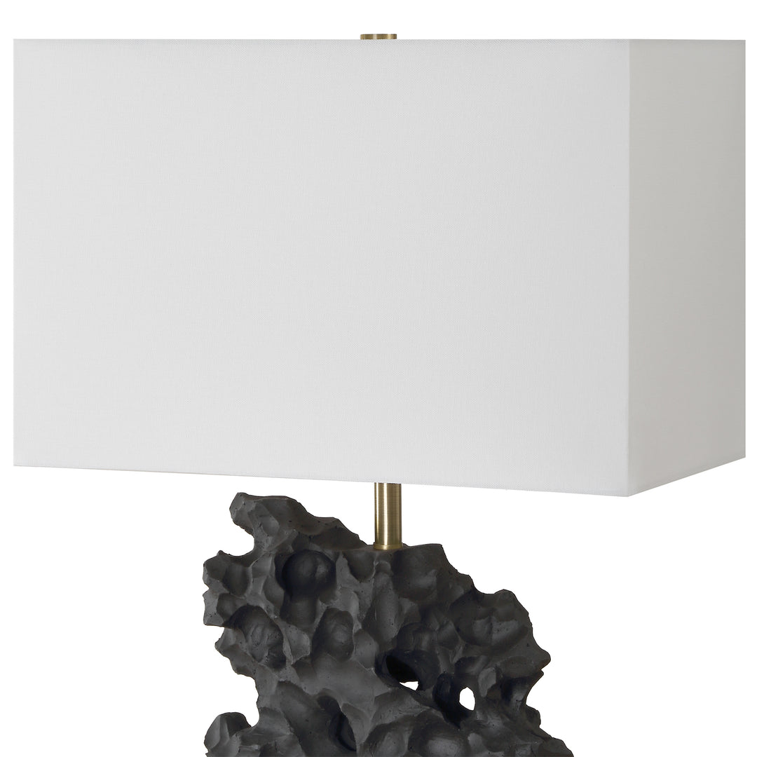 American Home Furniture | Uttermost - Basalt Black Stone Table Lamp