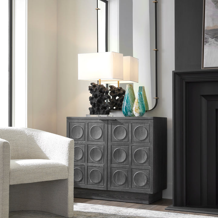 American Home Furniture | Uttermost - Basalt Black Stone Table Lamp