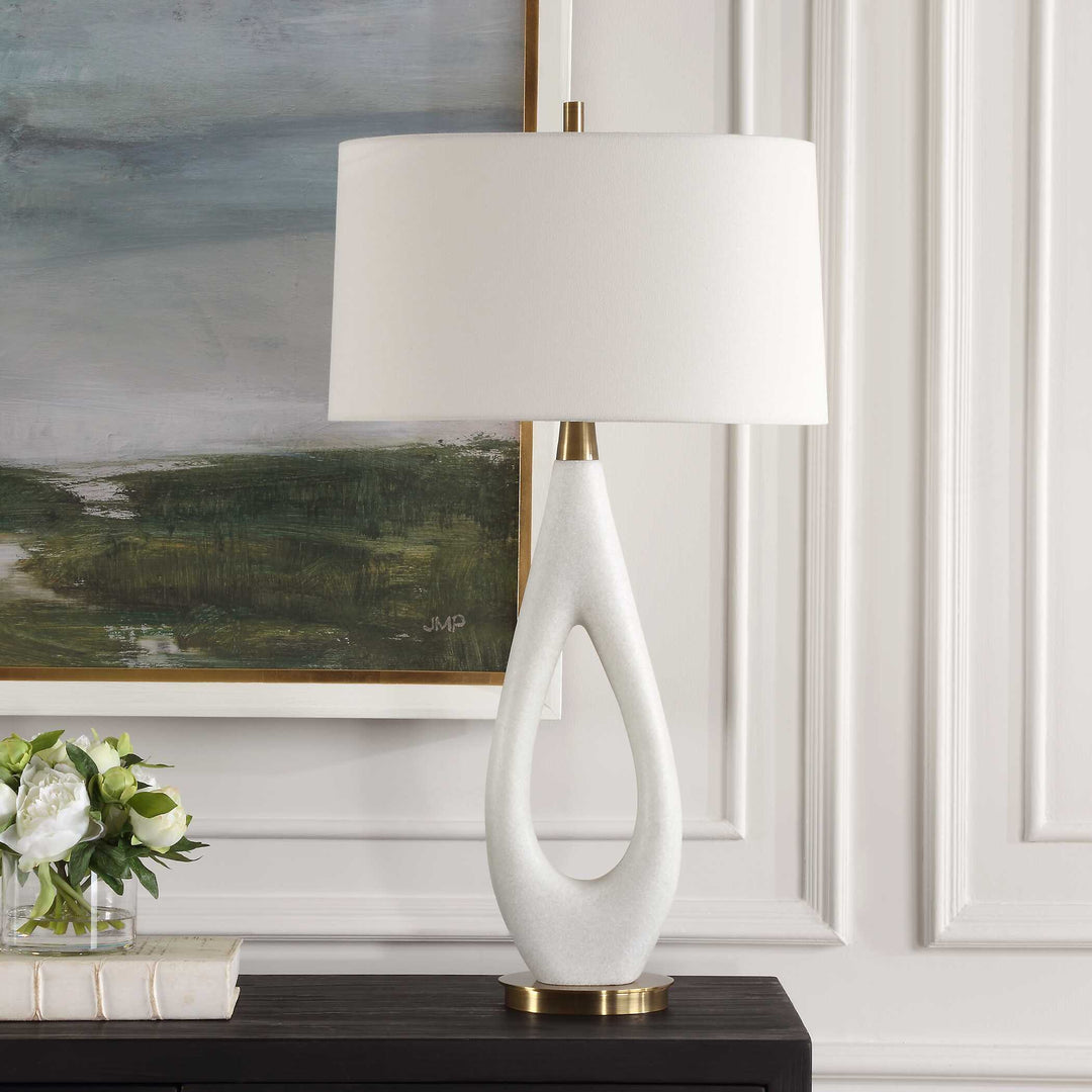 American Home Furniture Uttermost Promenade White Table Lamp