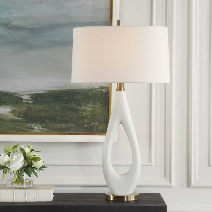 American Home Furniture Uttermost Promenade White Table Lamp