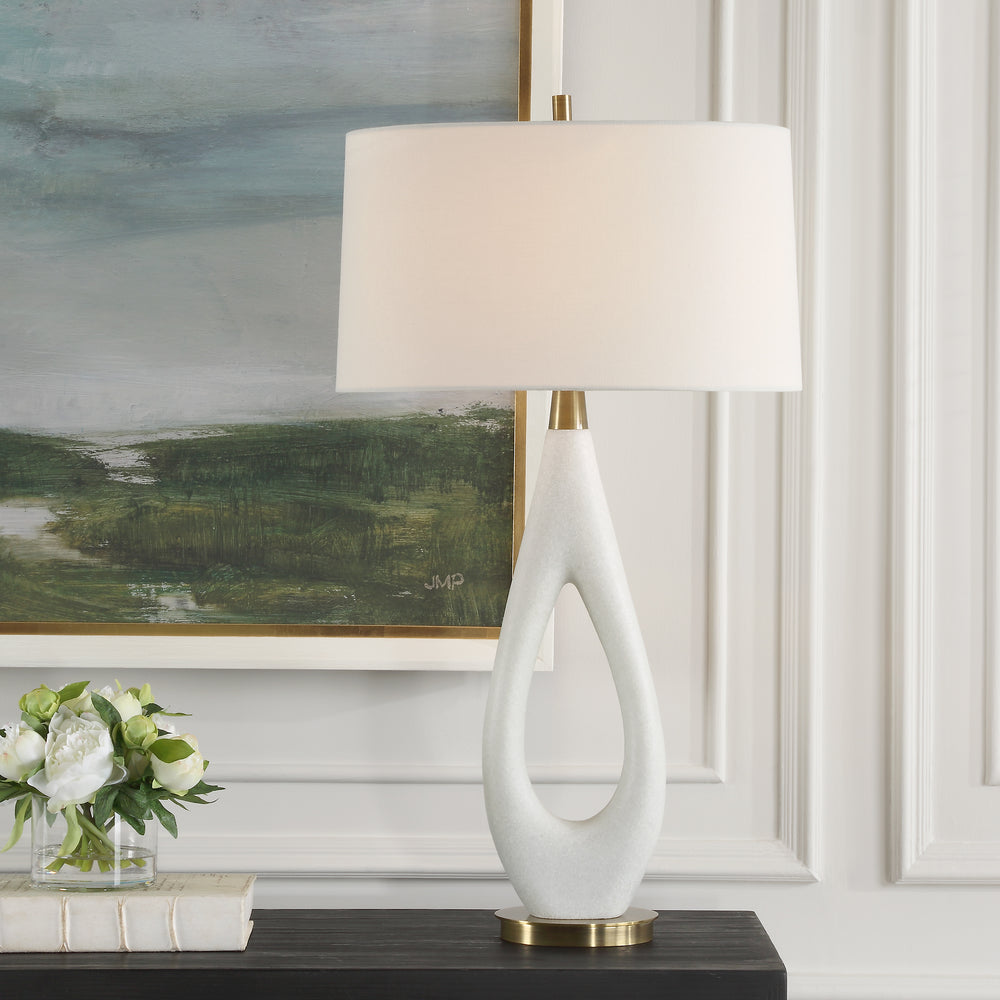 American Home Furniture | Uttermost - Promenade White Table Lamp