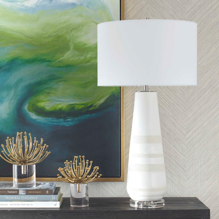 American Home Furniture Uttermost Santino Crackled Ivory Table Lamp
