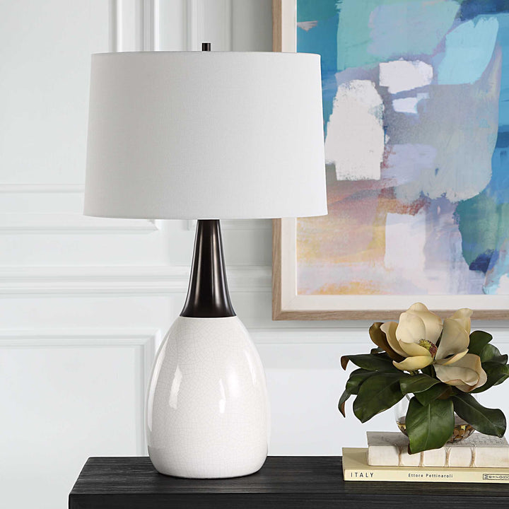American Home Furniture Uttermost Fralin White Table Lamp