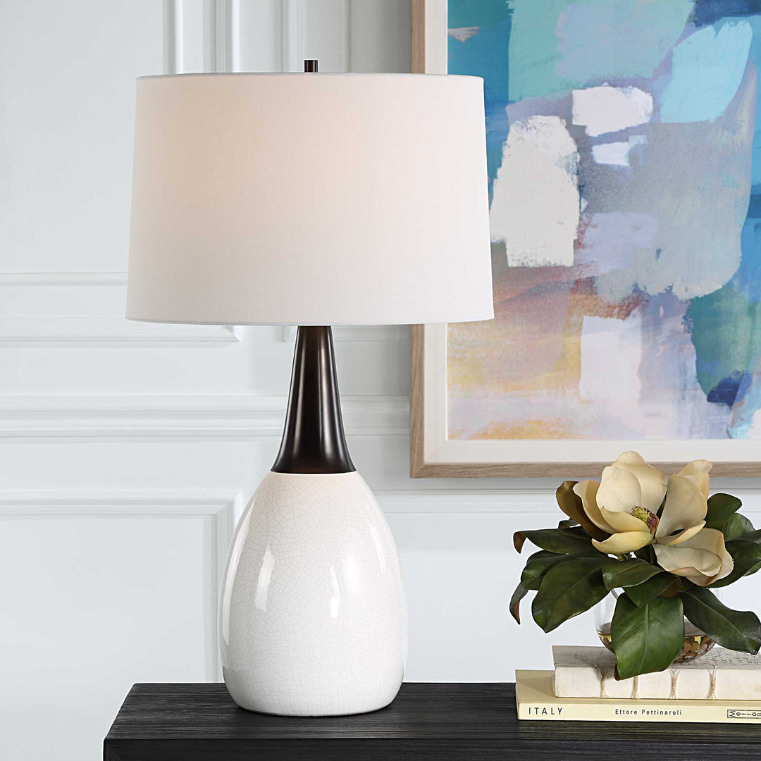 American Home Furniture Uttermost Fralin White Table Lamp