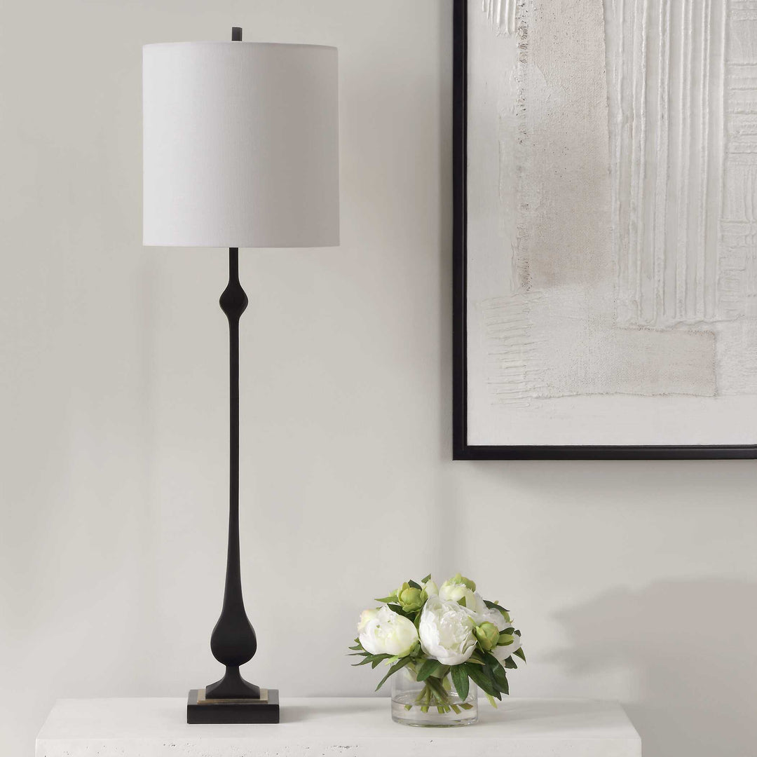 American Home Furniture Uttermost Hightower Black Buffet Lamp