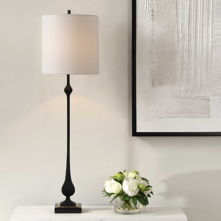 American Home Furniture Uttermost Hightower Black Buffet Lamp