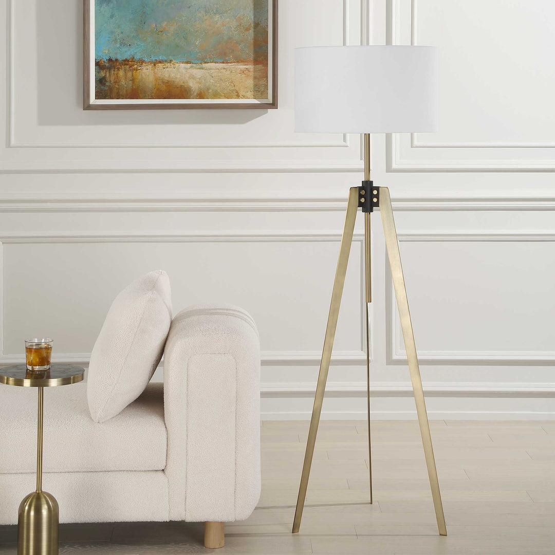 American Home Furniture Uttermost Anchorage Tri-pod Floor Lamp