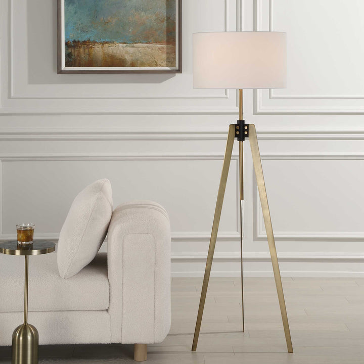 American Home Furniture Uttermost Anchorage Tri-pod Floor Lamp