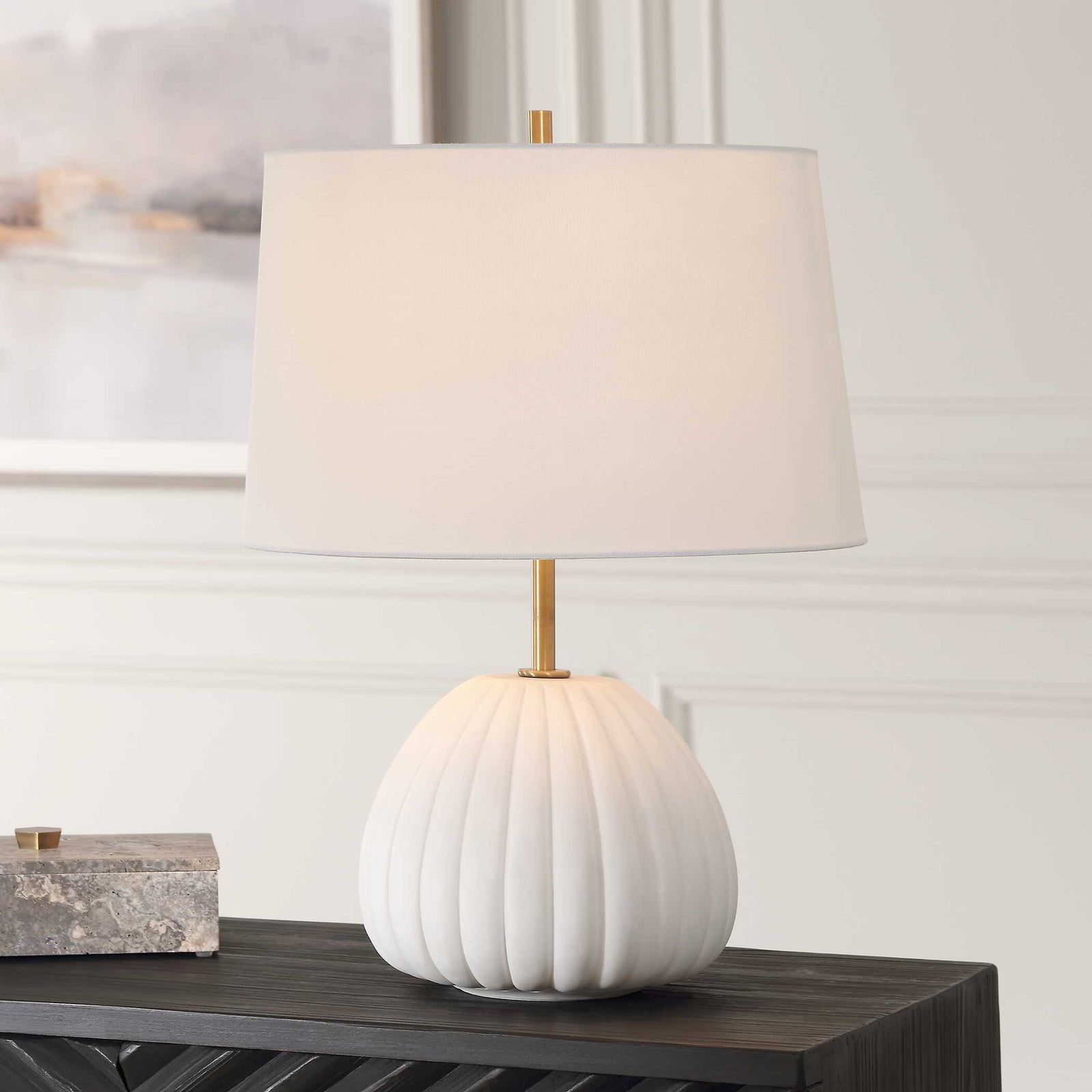 American Home Furniture Uttermost Lynna Ivory Table Lamp