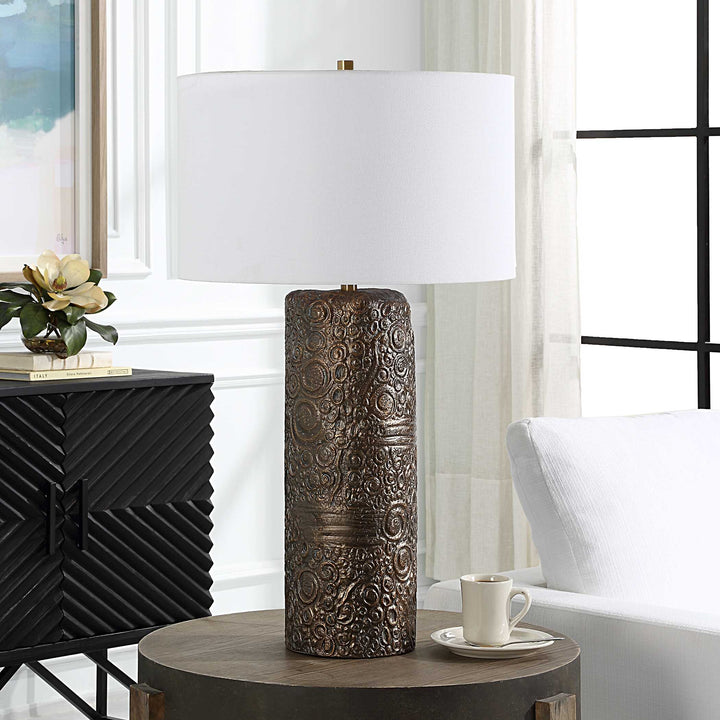 American Home Furniture Uttermost Malaga Brass Table Lamp
