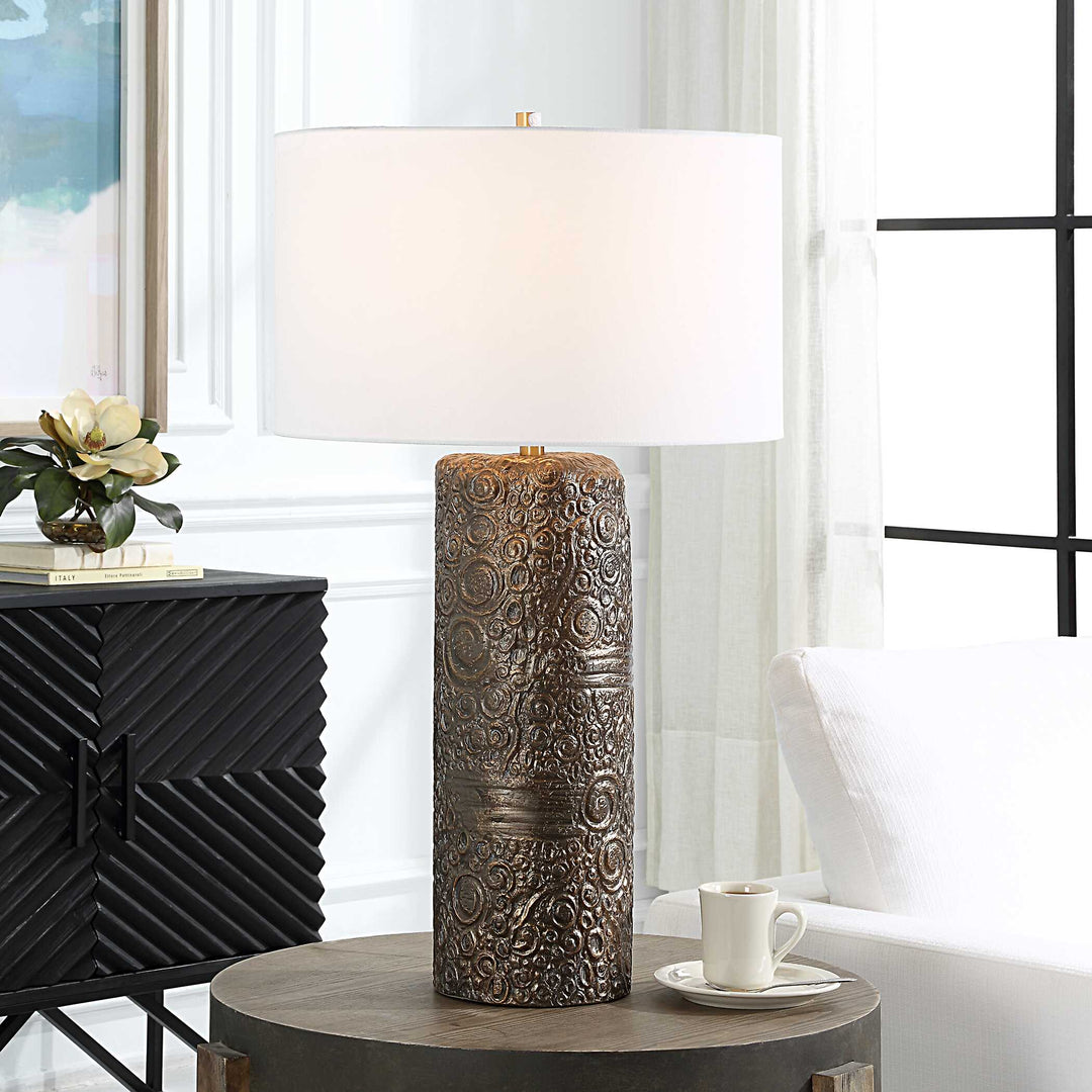 American Home Furniture Uttermost Malaga Brass Table Lamp
