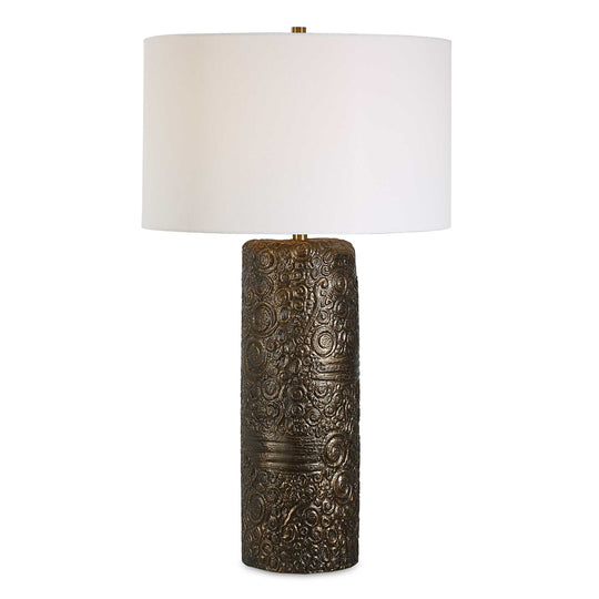 American Home Furniture Uttermost Malaga Brass Table Lamp