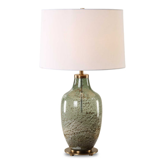 American Home Furniture Uttermost Chianti Olive Glass Table Lamp