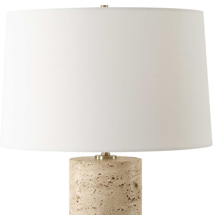 American Home Furniture Uttermost Aubrey Travertine Table Lamp