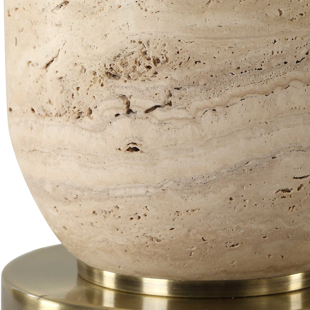 American Home Furniture Uttermost Aubrey Travertine Table Lamp