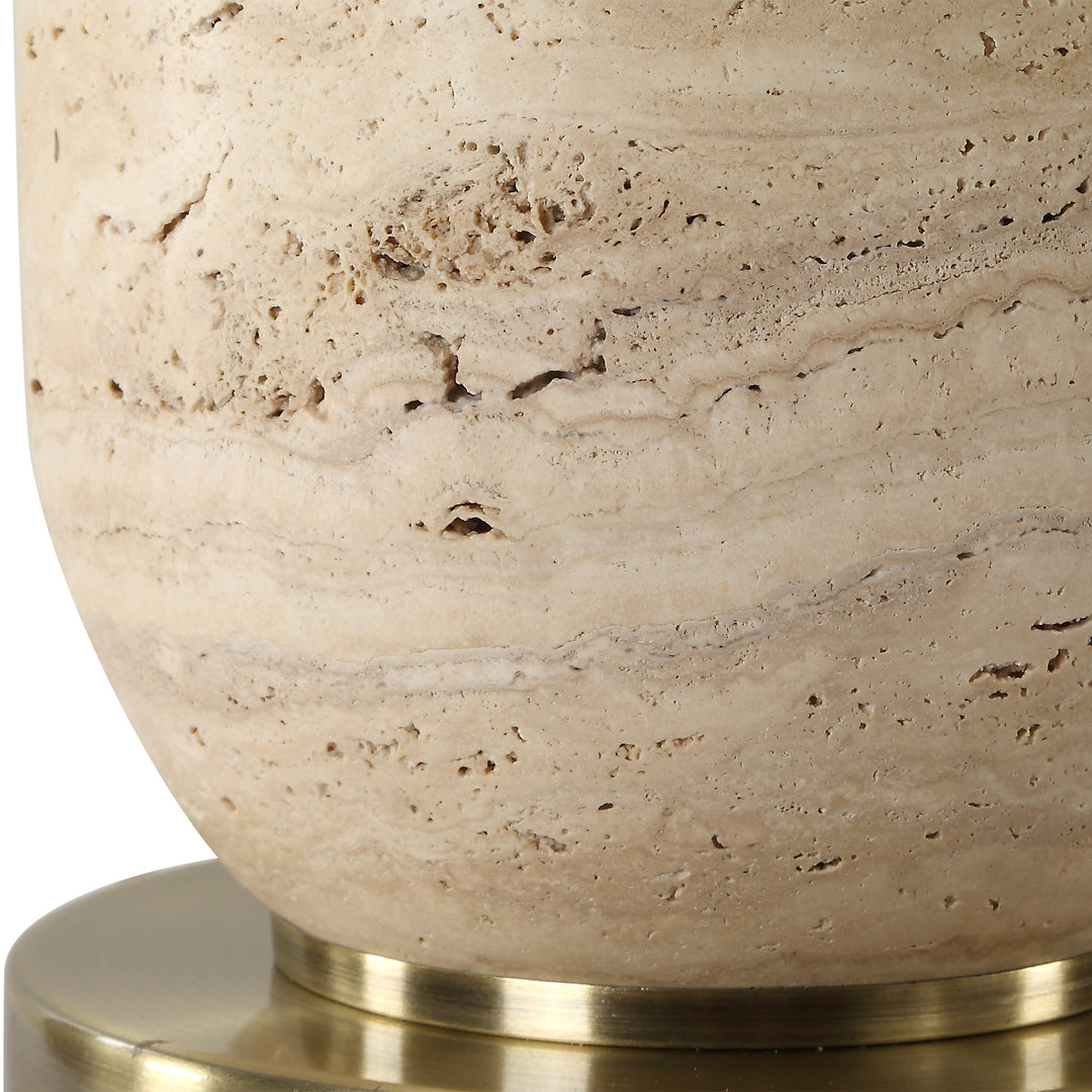 American Home Furniture | Uttermost - Aubrey Travertine Table Lamp