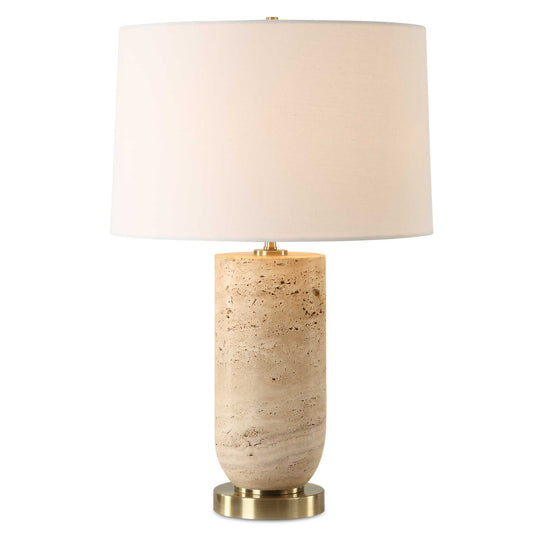 American Home Furniture Uttermost Aubrey Travertine Table Lamp