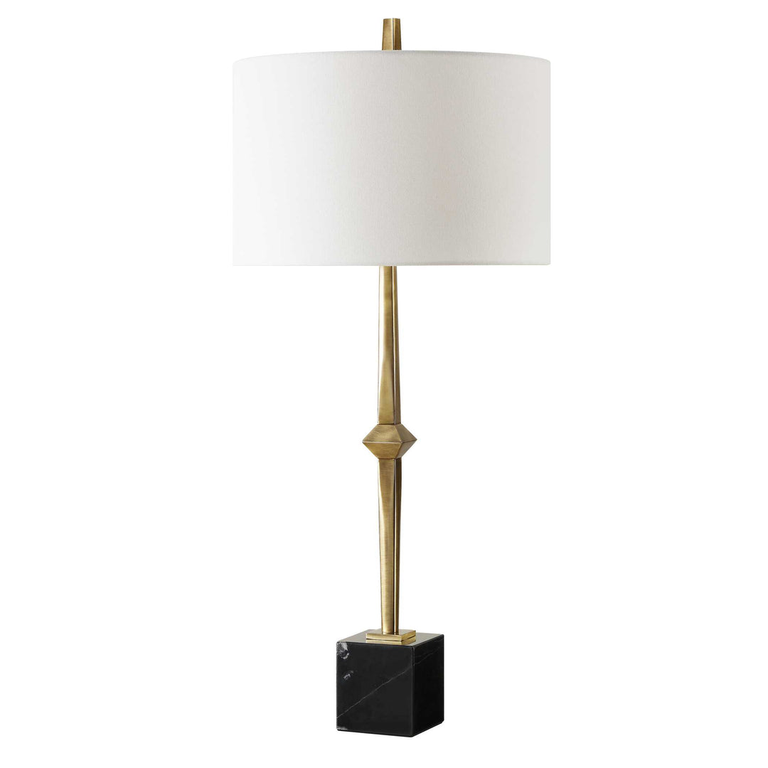 American Home Furniture Uttermost Suranne Antique Brass Table Lamp