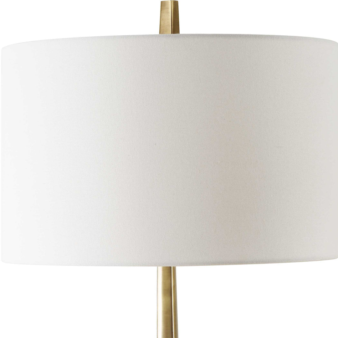 American Home Furniture Uttermost Suranne Antique Brass Table Lamp