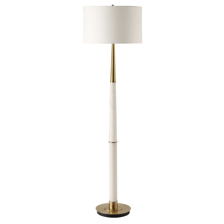 American Home Furniture Uttermost Faro White Marble Floor Lamp