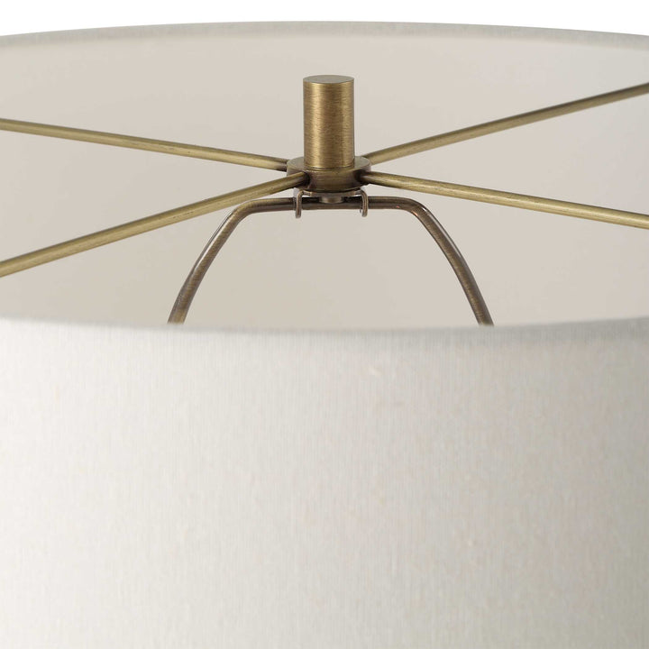 American Home Furniture Uttermost Faro White Marble Floor Lamp